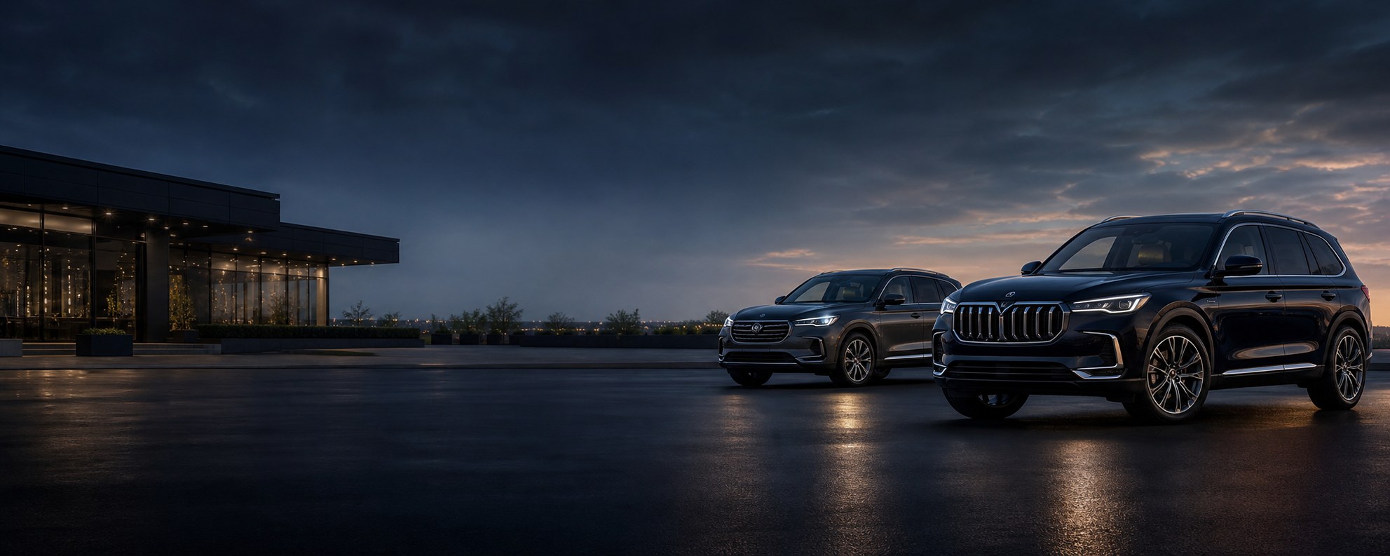 Premium vehicle showroom background