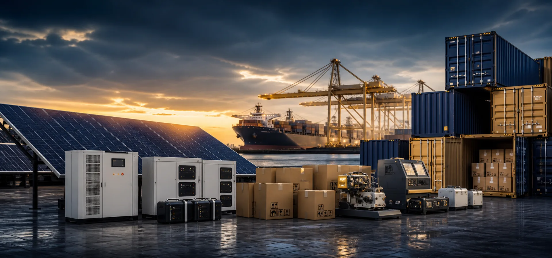 Green energy machinery electronics and international logistics